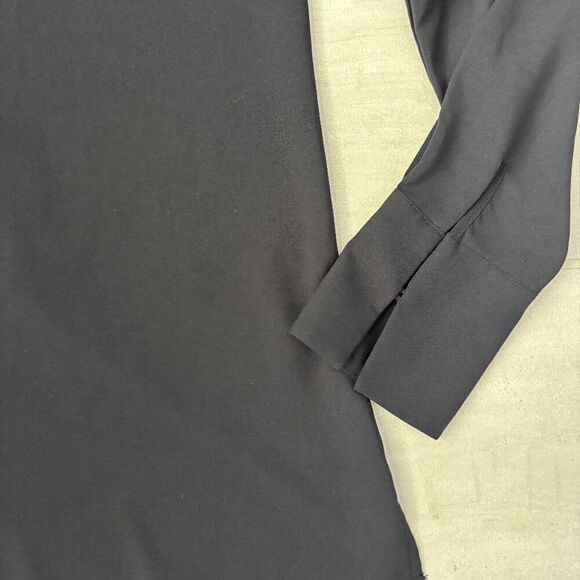 The Limited Blouse Black long Sleeve V Neck Collared Slit Sides XS Tunic Top - Picture 5 of 6